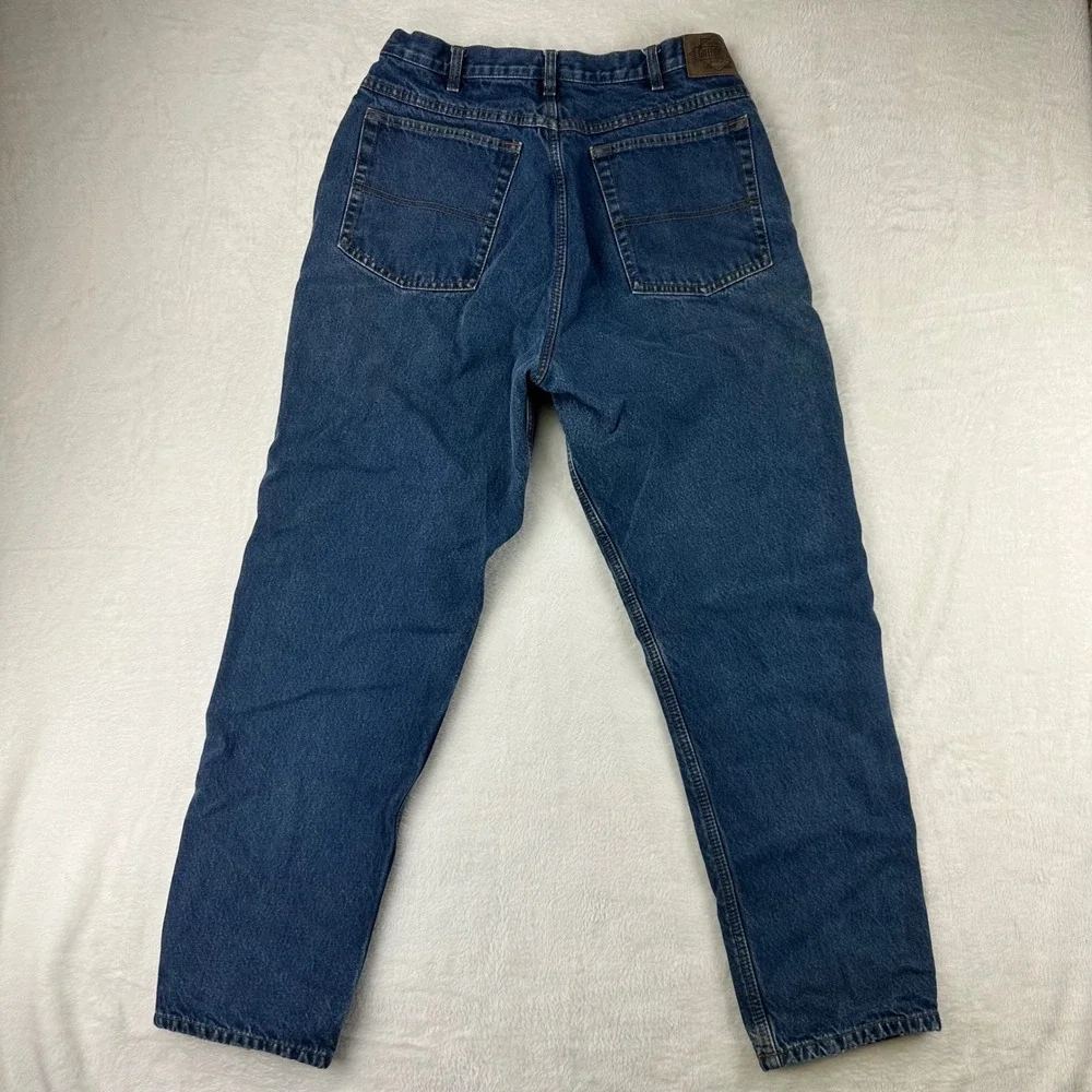 Guide Gear Flannel Lined Jeans Womens 14‎ Blue Straight VTG Plaid Cotton Denim